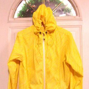Medium Eddie Bauer RIPPAC Safety Hi-Vis Hooded Rain Jacket D1356365 Spring 2013